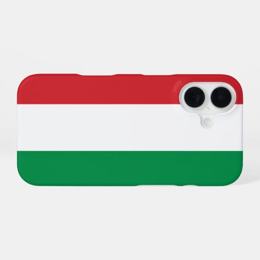 ハンガリー国旗 iPhone 16ケース (裏面横)