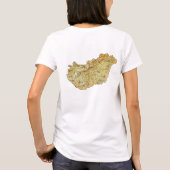 ハンガリー国旗x地図Tシャツ Tシャツ (裏面)
