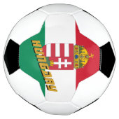 ハンガリー愛国的なサッカーとハンガリー国旗 サッカーボール (回転)