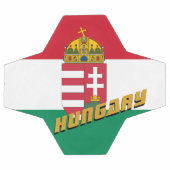 ハンガリー愛国的なサッカーとハンガリー国旗 サッカーボール (フラット)