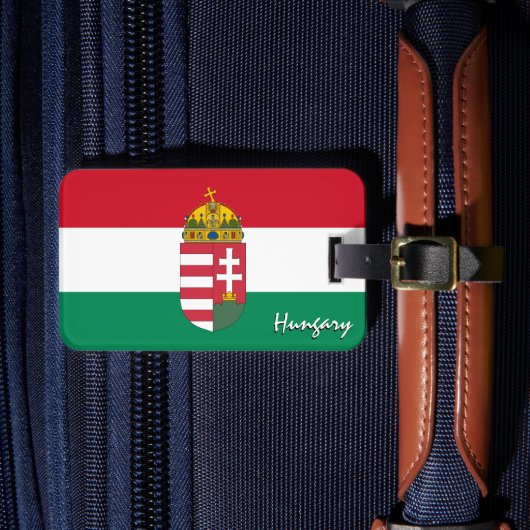 ハンガリー手荷物タグ，愛国的ハンガリー国旗 ラゲッジタグ (正面インサイチュ4)