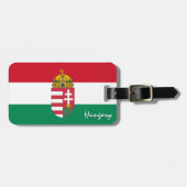 ハンガリー手荷物タグ，愛国的ハンガリー国旗 ラゲッジタグ (正面横)