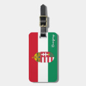 ハンガリー手荷物タグ，愛国的ハンガリー国旗 ラゲッジタグ (正面縦)
