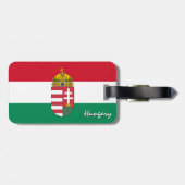 ハンガリー手荷物タグ，愛国的ハンガリー国旗 ラゲッジタグ (裏面横)