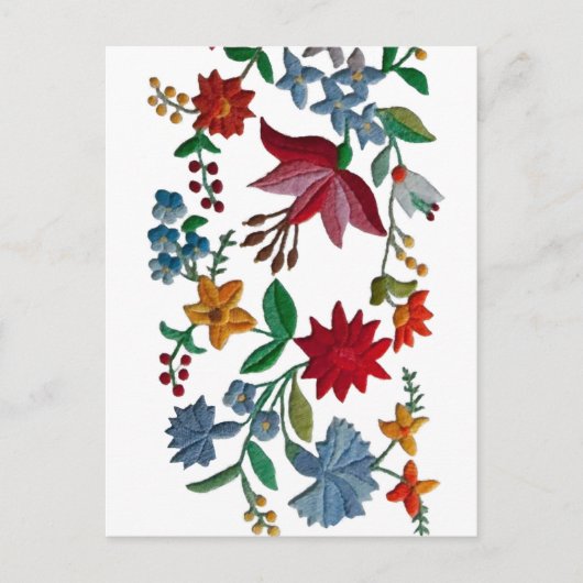 ハンガリー民族刺繍 ポストカード (正面)