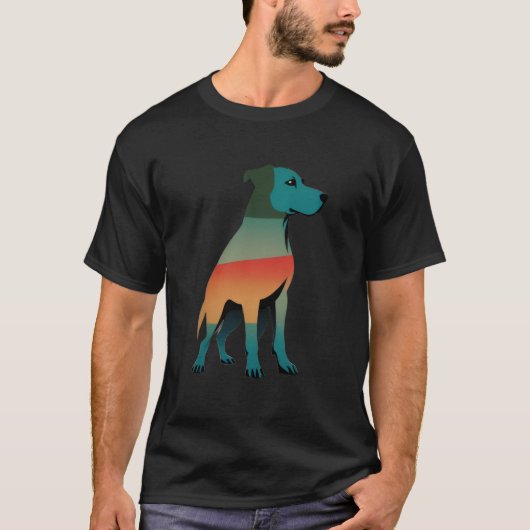 ハンガリー犬の夕焼けTシャツ Tシャツ (正面)