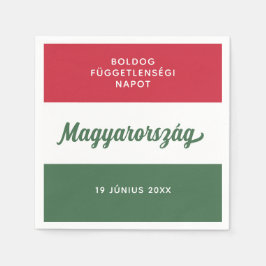 ハンガリー独立日国旗 スタンダードカクテルナプキン