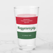 ハンガリー独立日国旗 タンブラーグラス (正面)