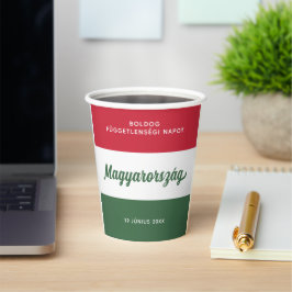 ハンガリー独立日国旗 紙コップ