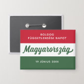 ハンガリー独立日国旗 缶バッジ (正面/裏面)