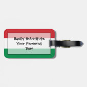 ハンガリー簡単ID個人の国旗 ラゲッジタグ (裏面横)