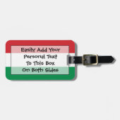 ハンガリー簡単ID個人の国旗 ラゲッジタグ (正面横)