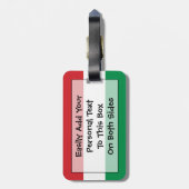 ハンガリー簡単ID個人の国旗 ラゲッジタグ (裏面縦)