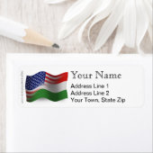 ハンガリー系アメリカ国旗 ラベル (インサイチュ)