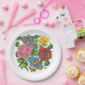 ハンガリー素朴の花 ペーパープレート (パーティー)