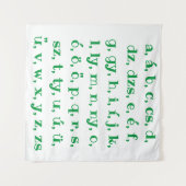 ハンガリー語の緑文字 タペストリー (正面(横))