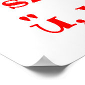 ハンガリー語アルファベット（赤） ポスター (角)