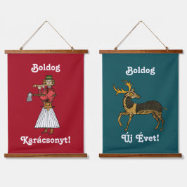 ハンガリー語・ボルドッグ・カラソニティ！ボルドグジュエベト！ 吊り下げ型タペストリー