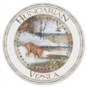 ハンガリー語Vizsla、冬の狩りアヒル シール (正面)