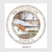 ハンガリー語Vizsla、冬の狩りアヒル シール (シート)