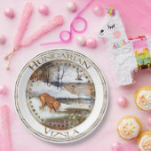 ハンガリー語Vizsla、冬の狩りアヒル ペーパープレート (パーティー)