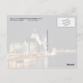 ハンガリー議会建物,ブダペスト ポストカード (裏面)