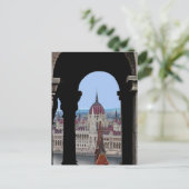 ハンガリー議会「フレーム内」! ポストカード (スタンド正面)