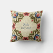 ハンガリー針仕事とモノグラム クッション (裏面)