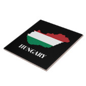 ハンガリー、シルエットと国旗、 タイル (側面)