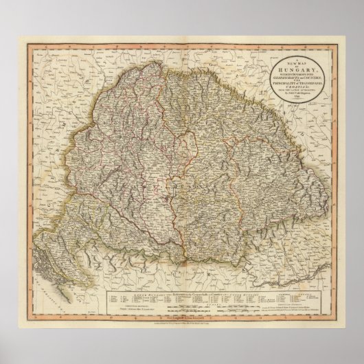 ハンガリー、トランシルヴァニア、クロアチア ポスター (正面)