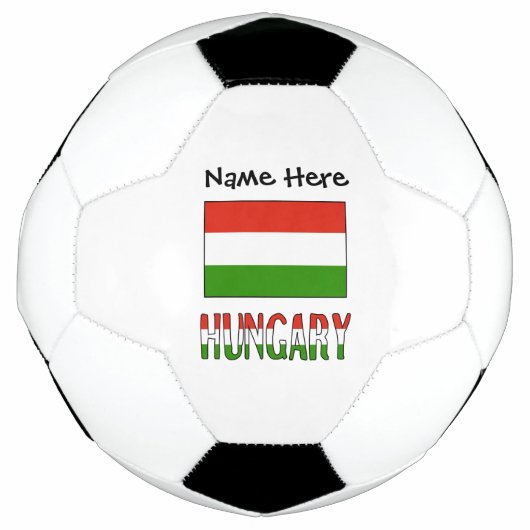 ハンガリー ハンガリー国旗 カスタマイズ サッカーボール (正面)
