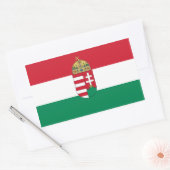 ハンガリー/ハンガリー1940国旗 長方形シール (封筒)