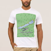 ハンガリー バラトン湖の地図 Tシャツ (正面)