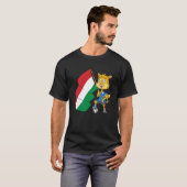 ハンガリー ファン ハンガリー 猫 Tシャツ (正面フル)