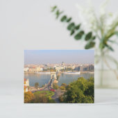 ハンガリー，ブダペストの空中表示 ポストカード (スタンド正面)