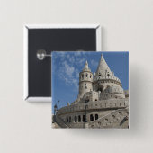 ハンガリー、ブダペストの首都。キャッスル2ブダ 缶バッジ (正面&裏面)