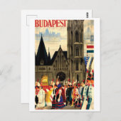 ハンガリー，ブダペスト。フォークコスチューム ポストカード (正面/裏面)