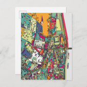 ハンガリー，ブダペスト |都市の地図 ポストカード (正面/裏面)