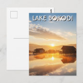 ハンガリー・ボコディ湖の夕焼け ポストカード (正面/裏面)