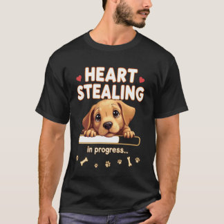 ハンガリー・ポインター・ドッグのかわいいハート ヴィズラ・パピー Tシャツ