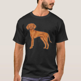 ハンガリー・ヴィスラ かわいいキャラクター ポインター犬 立っている Tシャツ