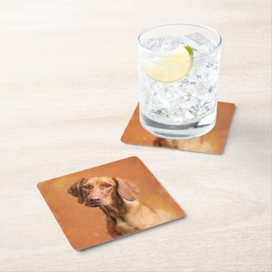 ハンガリー·ヴィスラ·ドッグ·ア絵画ートズ スクエアペーパーコースター (インサイチュ)