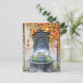 ハンガリー，秋の噴水 ポストカード (スタンド正面)