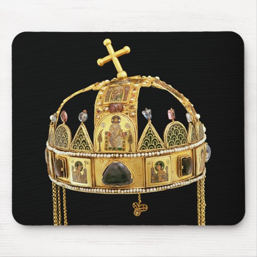 ハンガリー、第11第12世紀の神聖な王冠 マウスパッド (正面)
