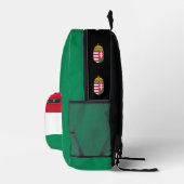 ハンガリー,緑のバックパック,ハンガリー国旗/愛国心 プリントバックパック (右)