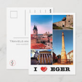 ハンガリー – Eger - I Love - ポストカード (正面/裏面)