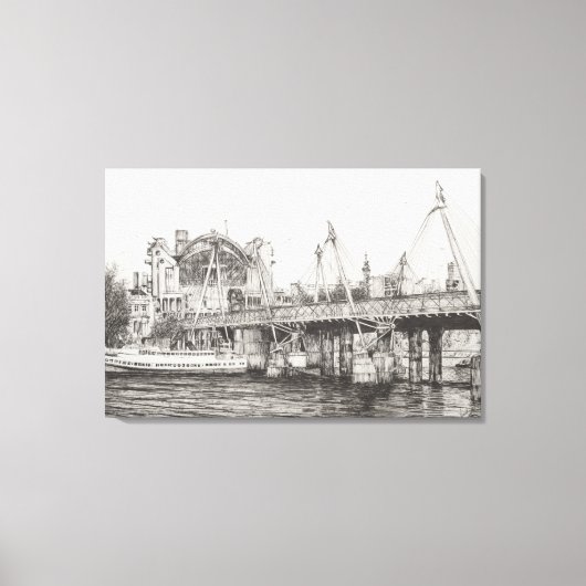 ハンガーフォードブリッジロンドン30/10/2006 キャンバスプリント (正面)