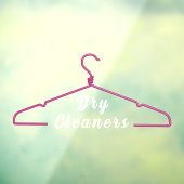 ハンガー ドライクリーニング店 ビジネス プロモ ドア ウィンドウサイン (シート3)