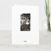 ハンキーフィッシャーマン魚釣りヴィンテージおもしろい写真 カード (裏面)