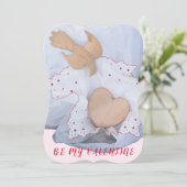 ハンキー、赤、ハート、バレンタインデーのために鳩 (スタンド正面)